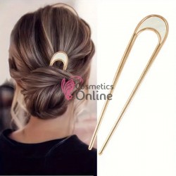 Accesoriu de par modern Japonez pentru cocuri din metal JPN00MM Auriu cu model